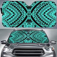 Polynesian Tradition Car Sun Shade Auto Sun Shade Universal Fit Turquoise - Polynesian Pride