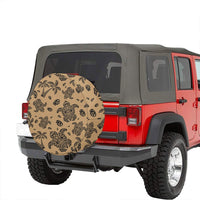 Polynesian Turtle Palm And Sea Pebbles Gold Hawaii Spare Tire Cover - Polynesian Pride