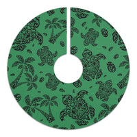 Polynesian Turtle Palm And Sea Pebbles Green Tree Skirt - Polynesian Pride