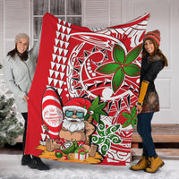 Hawaii Mele Kalikimaka Santa Claus Beach Premium Blanket LT6 - Polynesian Pride