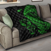New Zealand Haka Rugby Maori Premium Quilt Silver Fern Vibes - Green LT8 - Polynesian Pride