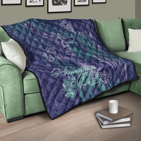 Hawaii Premium Quilt - King Of Hawaii With Hawaiian Girls Purple Version - Polynesian Pride