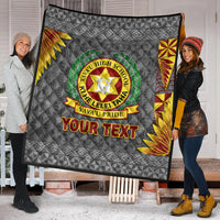 (Custom Personalised) Tonga Vava'u High School Premium Quilt Simplified Version - Grey LT8 - Polynesian Pride