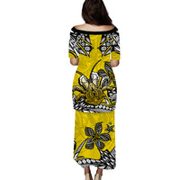 Niue Uga Puletasi Dress Tribal Patterns Yellow Style LT6 - Polynesian Pride
