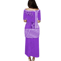 Polynesian Puletasi Dress Tropical Flower Mix Polynesian Pattern Ver.01 LT14 - Polynesian Pride