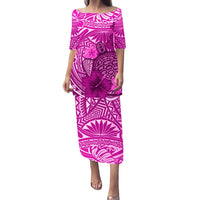 Polynesian Puletasi Dress Hibiscus With Sea Turtle Ver.01 LT14 Pink - Polynesian Pride