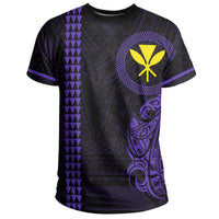 Hawaii Kakau Kanaka Polynesian T Shirt Purple - Polynesian Pride