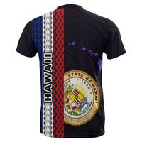 Hawaii Polynesian Seal of Hawaii T Shirt Hawaii Culture Purple - Polynesian Pride