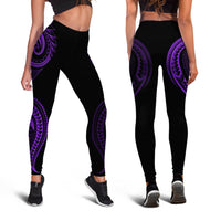 Polynesian Leggings - Polynesian Tattoo Purple Version - Polynesian Pride