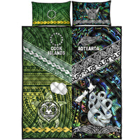 New Zealand And Cook Islands Quilt Bed Set Together - Paua Shell LT8 - Polynesian Pride