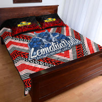 Mate Ma'a Tonga Quilt Bed Set Leimatu'a Bulls Creative Style - Red LT8 - Polynesian Pride