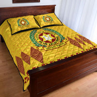 Tonga Vava'u High School Quilt Bed Set Simple Style - Yellow LT8 - Polynesian Pride