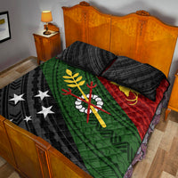 (Simbu To The Core) Papua New Guinea Simbu Quilt Bed Set Flag Vibes LT8 - Polynesian Pride