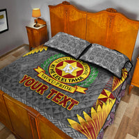 (Custom Personalised) Tonga Vava'u High School Quilt Bed Set Simplified Version - Grey LT8 - Polynesian Pride