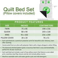 Tuvalu Quilt Bed Set - Blue Turtle Tribal - Polynesian Pride