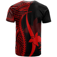 Papua New Guinea T Shirt Red Polynesian Tentacle Tribal Pattern - Polynesian Pride