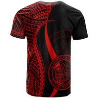 Palau T Shirt Red Polynesian Tentacle Tribal Pattern - Polynesian Pride