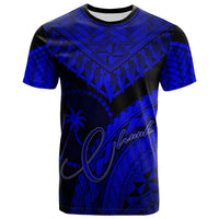 Chuuk T Shirt Royal Blue Polynesian Necklace and Lauhala Unisex Art - Polynesian Pride
