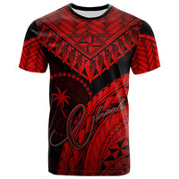 Chuuk T Shirt Red Polynesian Necklace and Lauhala Unisex RED - Polynesian Pride