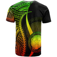 Northern Mariana Islands T Shirt Reggae Polynesian Tentacle Tribal Pattern - Polynesian Pride