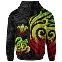 Chuuk Polynesian Zip up Hoodie Reggae Tentacle Turtle - Polynesian Pride