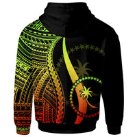 Chuuk Zip up Hoodie Reggae Tentacle Tribal Pattern - Polynesian Pride
