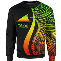 Tokelau Sweatshirt - Reggae Polynesian Tentacle Tribal Pattern Unisex Reggae - Polynesian Pride