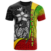 Polynesian Custom T Shirt Reggae Turtle with Hook Unisex Reggae - Polynesian Pride