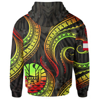 Tahiti Polynesian Hoodie Reggae Plumeria - Polynesian Pride