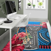 Guam Chamorro Area Rug Latte Stone Blue Polynesian Haligi LT13 - Polynesian Pride