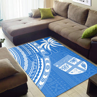 Fiji Rugby Sevens Area Rug Fijian 7s Tapa Polynesian Blue Ver.01 LT13 - Polynesian Pride