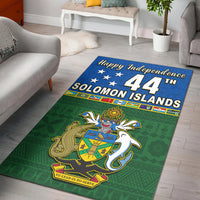 Solomon Islands National Day Area Rug Independence Day Tapa Pattern LT13 Green - Polynesian Pride