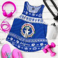 (Custom Personalised) Northern Mariana Islands Christmas Women Racerback Tank Simple Style LT8 - Polynesian Pride