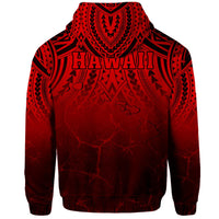 Hawaii Polynesian Kanaka Map Eruption Hoodie Roman Style Red - Polynesian Pride