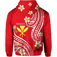 Hawaii Hoodie Red Polynesian Line Style LT9 - Polynesian Pride