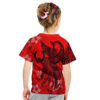 Pohnpei T Shirt Polynesian Phoenix Bird, Fairytales Bird Red - Polynesian Pride