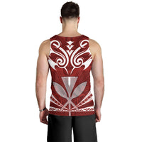 Hawaii Kanaka Polynesian Football Jersey Men's Tank Top - Red - Bernice - AH - Polynesian Pride