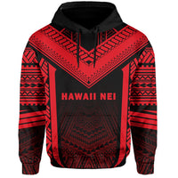 Hawaii Kanaka Polynesian Hoodie Active Red - Polynesian Pride
