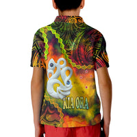 New Zealand Maori Polo Shirt Aotearoa Manaia Reggae Paua Shell Kia Ora LT9 - Polynesian Pride