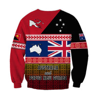 Papua New Guinea and Australia Sweatshirt Polynesian PNG and AUS LT13 - Polynesian Pride