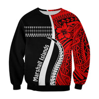 Marshall Islands Sweatshirt Simple Pattern Version Red LT13 - Polynesian Pride