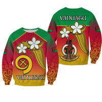 Vanuatu Novelty Sweatshirt Frangipani Tropical Spa Flower LT13 Unisex Red - Polynesian Pride