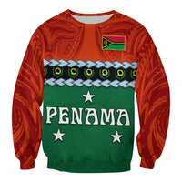 (Custom Personalised) Penama Province Sweatshirt Vanuatu Pig Tusk Polynesian Flag Style LT14 - Polynesian Pride