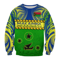 Malampa Province Sweatshirt Vanuatu Pig Tusk Polynesian Flag Style LT14 Unisex Green - Polynesian Pride