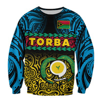 (Custom Personalised) Torba Province Sweatshirt Vanuatu Pig Tusk Polynesian Flag Style LT14 - Polynesian Pride