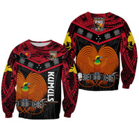 Papua New Guinea Rugby Sweatshirt PNG Kumuls Bird Of Paradise Black LT14 Unisex Black - Polynesian Pride