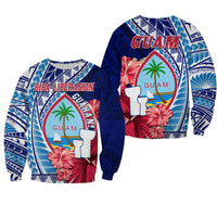 Guam Chamorro Sweatshirt Happy Liberation Day Latte Stone LT13 Unisex Blue - Polynesian Pride