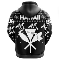 Kanaka Turtle Christmas Pattern Hoodie Helen Style White - Polynesian Pride