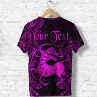 Custom Sagittarius Zodiac Polynesian T Shirt Unique Style Pink LT8 - Polynesian Pride