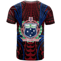 Samoa T Shirt Blood Runs Through My Veins Style Flag - Polynesian Pride
